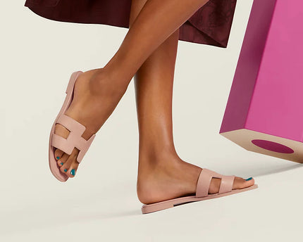 Hermes - Claquettes Beige perlino