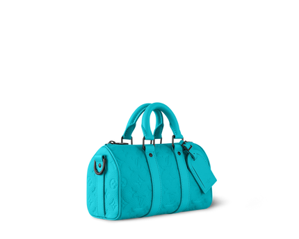 Sac Keepall Bandoulière 25 Noir Cuir - LV - Bleu