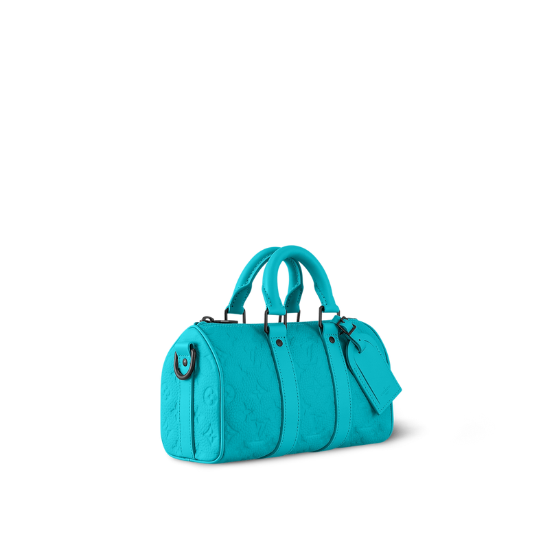 Sac Keepall Bandoulière 25 Noir Cuir - LV - Bleu