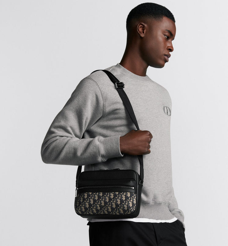 Sac Messenger zippé Rider 2.0 Dior - Beige