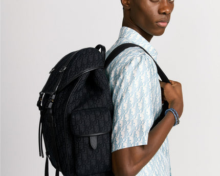 Sac à dos à rabat Dior Hit The Road- Noir