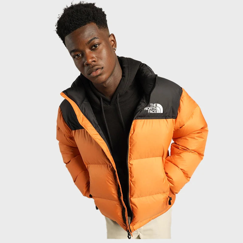 Orange Retro Nuptse 700 Pour Homme