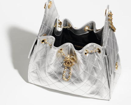 PETIT SAC CHANEL 25 GRIS ALIMINIUM