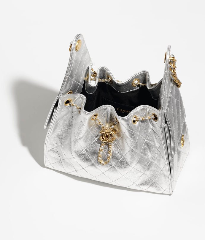 PETIT SAC CHANEL 25 GRIS ALIMINIUM