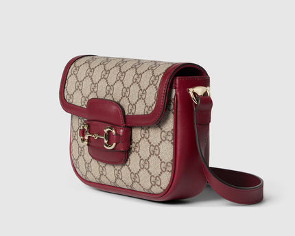 Sac à épaule Gucci Horsebit 1955 petit format - Rouge