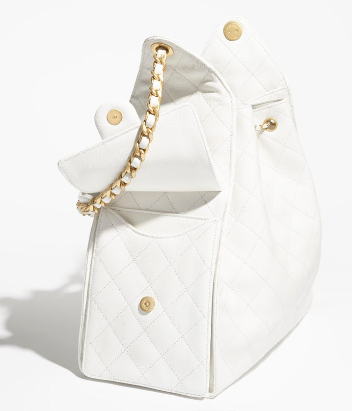MOYEN SAC CHANEL 25 BLANC