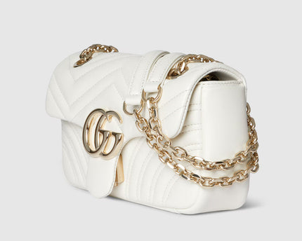 Sac à épaule GG Marmont petit format - Blanc