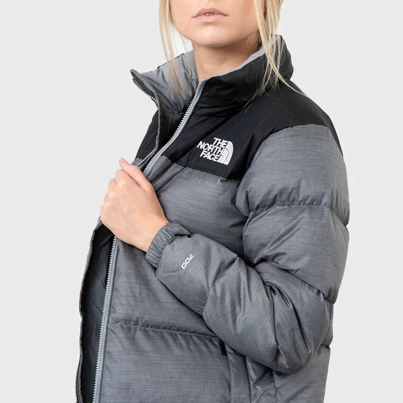 Grey Retro Nuptse 700 Pour Femme