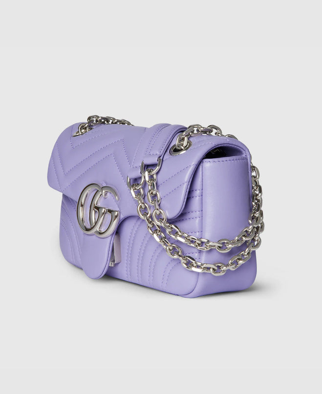 Sac à épaule GG Marmont petit format - Violet