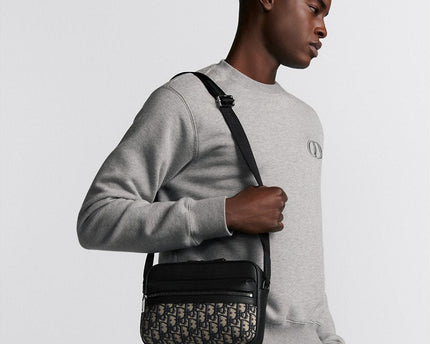 Sac Messenger zippé Rider 2.0 Dior Noir et Beige
