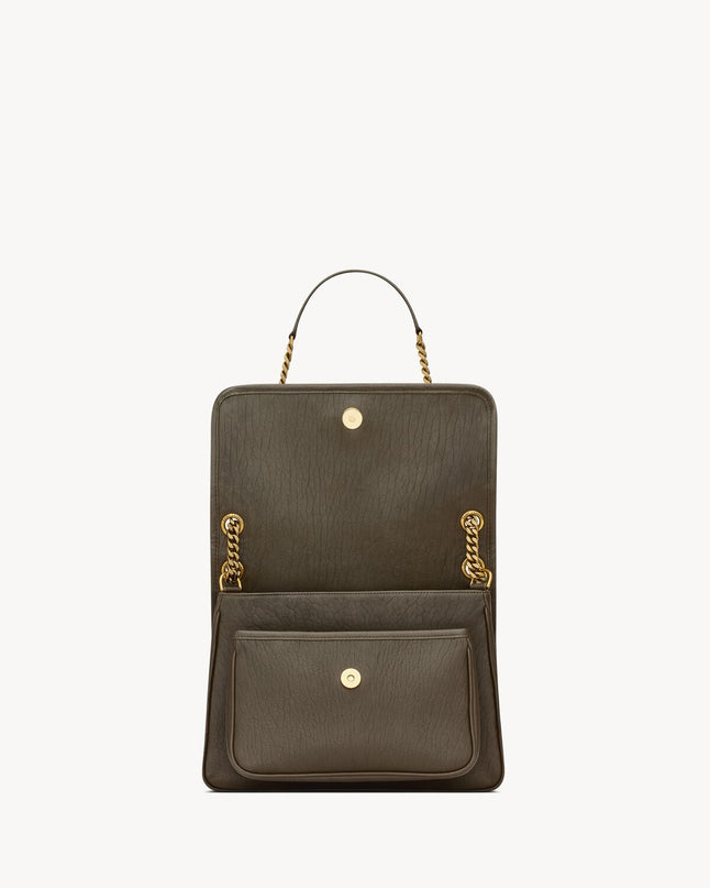 NIKI MEDIUM EN CUIR D’AGNEAU GRAINÉ  - YSL - Vert