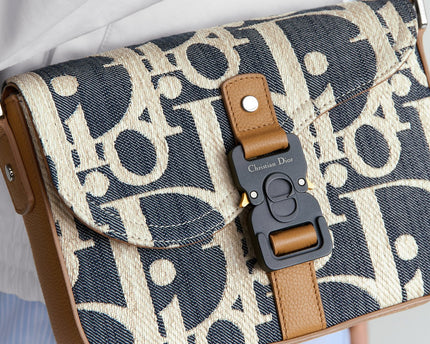 Sac Messenger Saddle Dior - Bleu Blanc