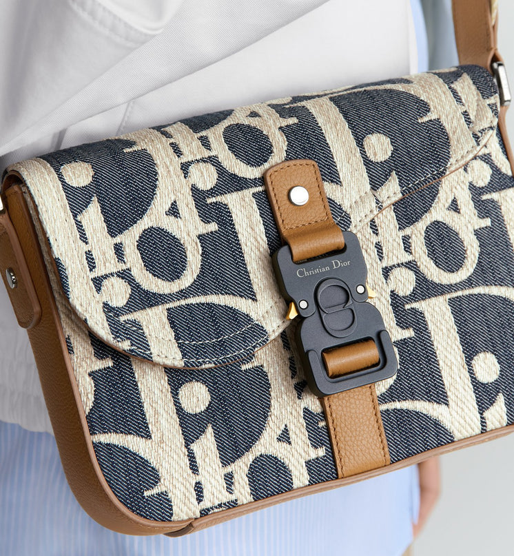 Sac Messenger Saddle Dior - Bleu Blanc
