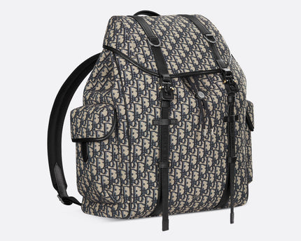 Sac à dos à rabat Dior Hit The Road - Noir Beige