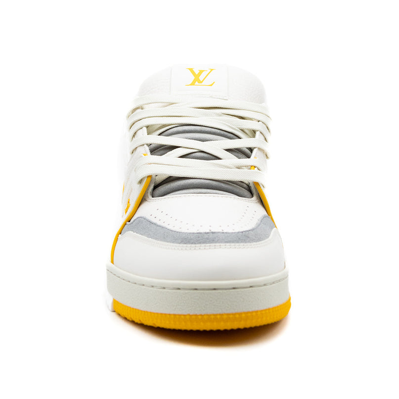 Sneaker LV Trainer White Yellow Script