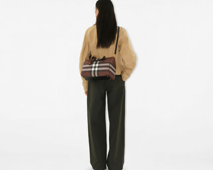 Sac bowling Check - BURBERRY - Marron