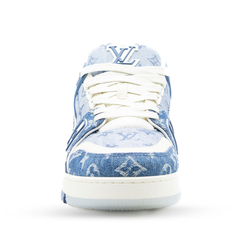 Sneaker LV Trainer Blue Monogram Denim