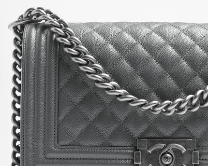 SAC BOY CHANEL GRIS