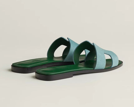 Sandales Oran - Vert d'eau - Hermes