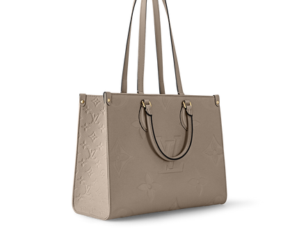 Cabas OnTheGo MM - LV - Gris beige