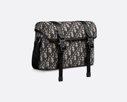 Sac Messenger à rabat Dior Hit The Road Noir et Beige