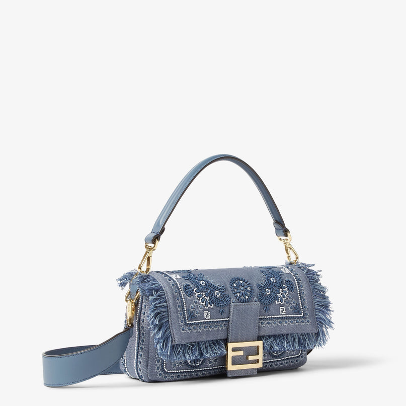 Sac Fendi Baguette - Bleu jeans