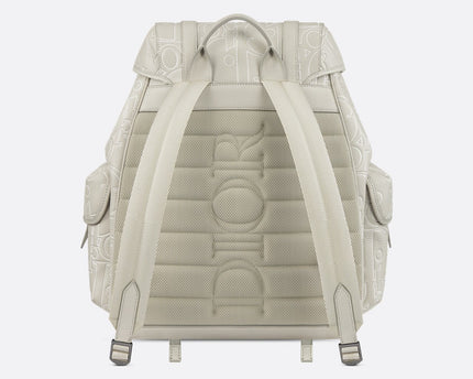 Sac à dos à rabat Dior Hit The Road - Blanc