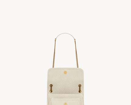 MINI NIKI EN CUIR D'AGNEAU GRAINÉ - YSL - Blanc