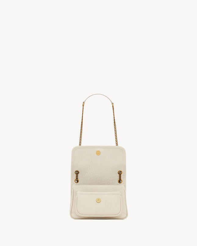 MINI NIKI EN CUIR D'AGNEAU GRAINÉ - YSL - Blanc