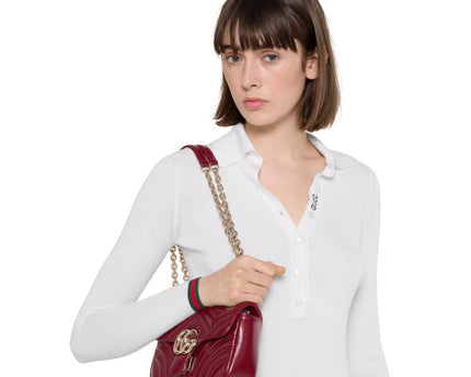 Sac à épaule GG Marmont petit format - Rouge