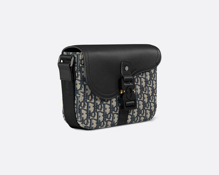 Sac Messenger à rabat Saddle Small Dior Noir et Beige