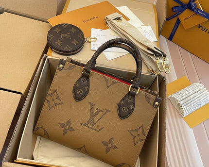 LV - Petit Cabas OnTheGo BB Maron double