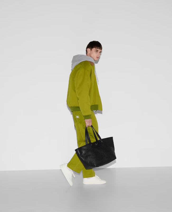 Cabas en toile GG moyen format - Noir