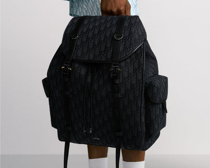 Sac à dos à rabat Dior Hit The Road- Noir
