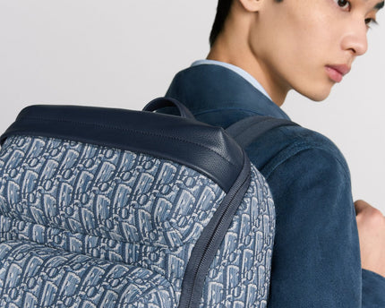 Sac à dos zippé Rider Soft - Dior - Bleu