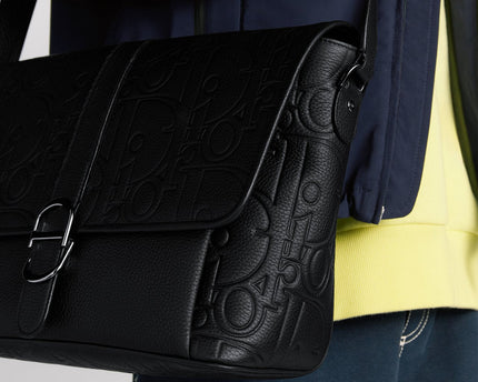 Sac Messenger à rabat Dior Daily Large - Noir