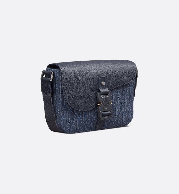 Sac Messenger à rabat Saddle Small Dior Bleu Marine