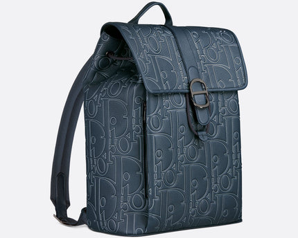 Sac à dos à rabat Dior Daily Bleu