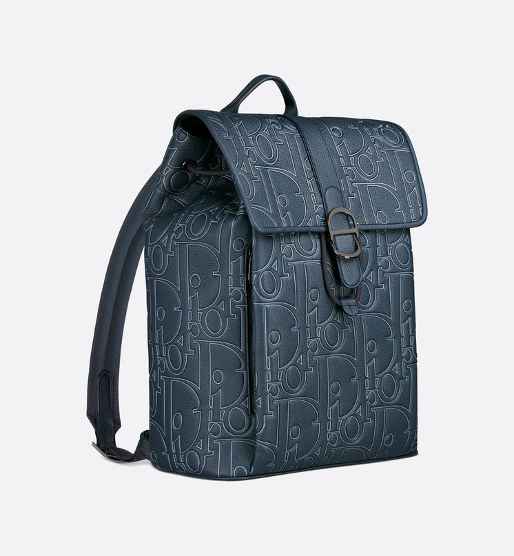 Sac à dos à rabat Dior Daily Bleu