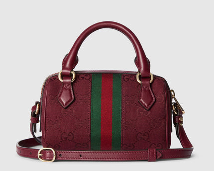 Sac Boston GG Ophidia mini format - Rouge