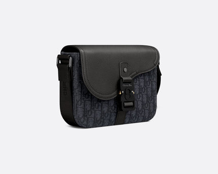 Sac Messenger à rabat Saddle Small Dior - Noir
