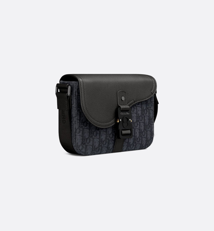 Sac Messenger à rabat Saddle Small Dior - Noir