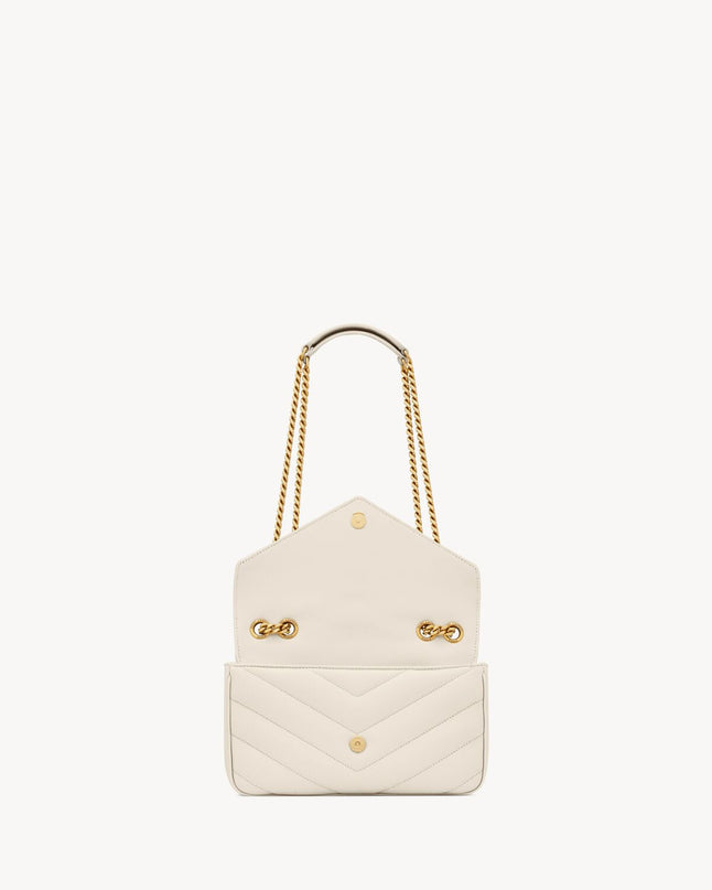 LOULOU SMALL EN CUIR MATELASSÉ  - YSL - Blanc