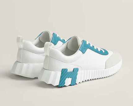 Sneakers Hermès blanc / bleu minéral