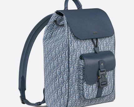 Sac à dos à rabat Saddle - Dior - Bleu jeans