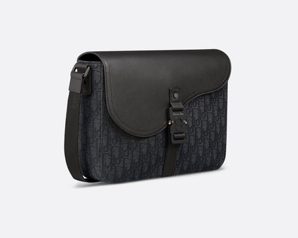 Sac Messenger à rabat Saddle Medium Dior - Noir