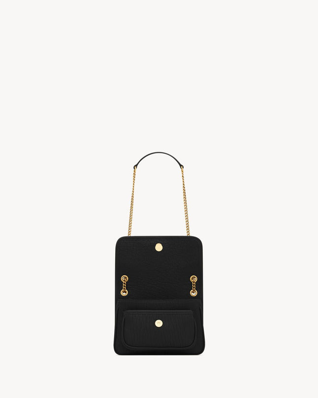 MINI NIKI EN CUIR D'AGNEAU GRAINÉ - YSL - Noir