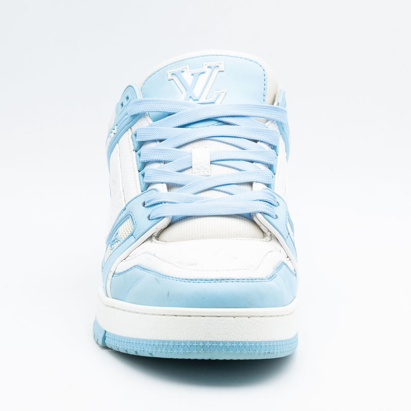 Sneaker LV Trainer Low White Sky Blue