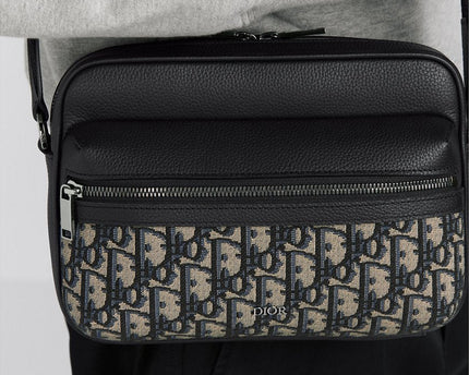 Sac Messenger zippé Rider 2.0 Dior Noir et Beige