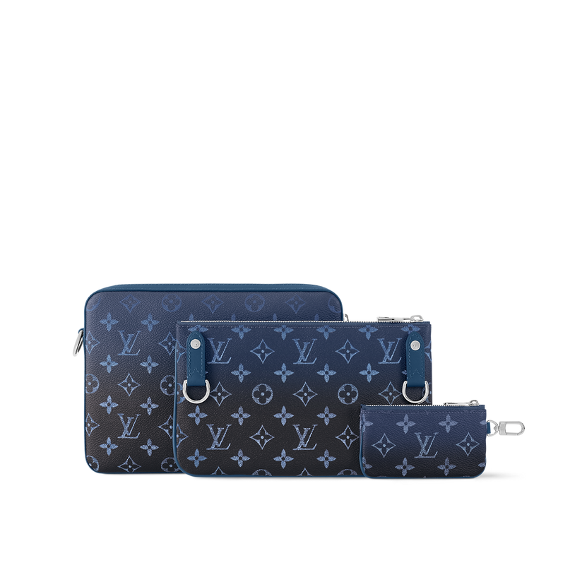 Trio messenger - LV - Bleu noir
